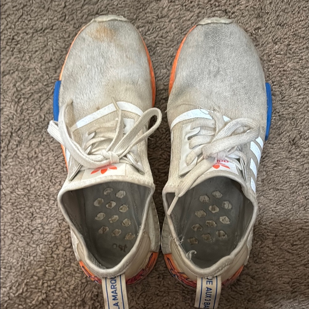 adidas White and Orange Athletic Shoes